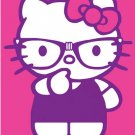 Hello Kitty "Thinking Nerd" Royal Plush Queen Size Blanket