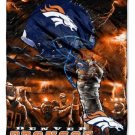 Denver Broncos "Sky Helmet" Twin Size Blanket 60"x80"