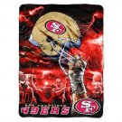 SF 49ers "Sky Helmet" Twin Size Blanket 60"x80"