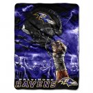 Baltimore Ravens "Sky Helmet" Twin Size Blanket 60"x80"