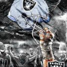 Oakland Raiders "Sky Helmet" Twin Size Blanket 60"x80"
