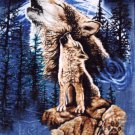 Harmony of Wolves Queen Size Blanket 79"x95"
