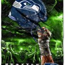 Seattle Seahawks "Sky Helmet" Twin Size Blanket 60"x80"