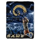 St. Louis Rams Chargers NFL "Sky Helmet" Twin Size Blanket 60"x80"