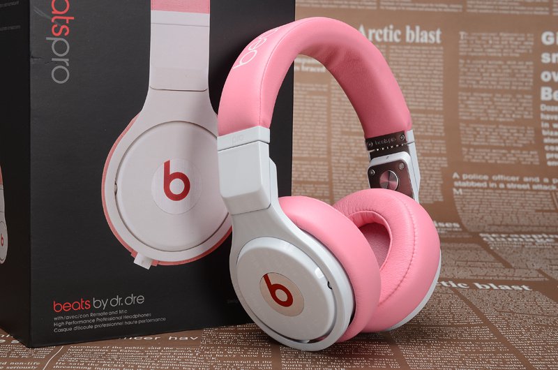 pink and white beats