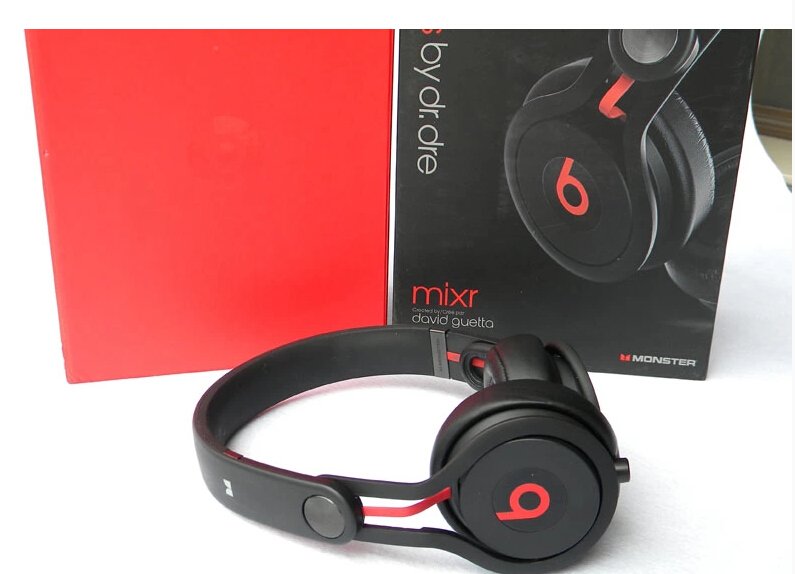 Headphones Studio Wired Beats by Dr. Dre mixer - black free shipping