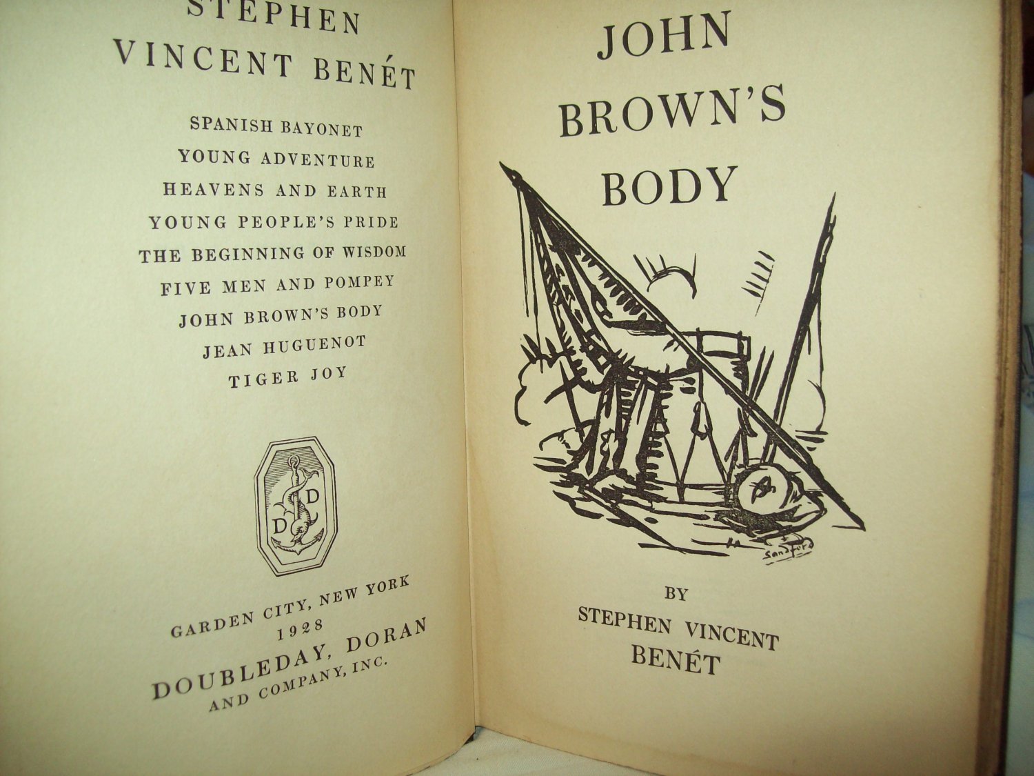 John Browns Body Stephen Vincent Benet Author First Edition Vg 