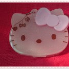 Sanrio Hello Kitty pink ribbon mini glittered cosmetic case key chain