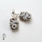 EarArtEarrings-01-001 - Wrap and Swirl Grey on Grey Earrings