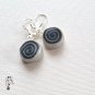 EarArtEarrings-01-003 - Flat Roll Black Swirl Earrings