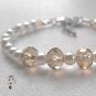 Embrace-01-001 Taupe with Pearl Clasp Bracelet + extender