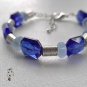 Embrace-01-002 Blue with Blue and Silver Clasp Bracelet + extender