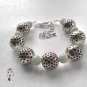 Embrace-01-003 Seafoam Green with Silver Clasp Bracelet + extender