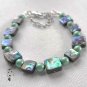 Embrace-01-007 Green Mother of Pearl Clasp Bracelet + extender