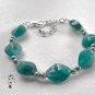 Embrace-01-009 Teal with Green Accent Clasp Bracelet + extender