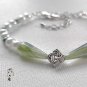 Embrace-01-010 Green with Pearl Clasp Bracelet + extender