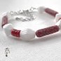 Embrace-01-011 Red with White Clasp Bracelet + extender