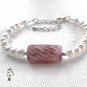 Embrace-01-012 Muted Purple with Pearl Clasp Bracelet + extender