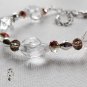 Embrace-01-023 Clear Rose with Silver Clasp Bracelet + extender