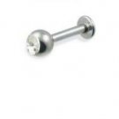 Cz Clear Surgical Steel Monroe16g