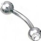 16g Clr Swarovski Cz Stone Eyebrow Ring