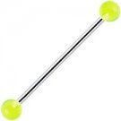 Yellow/Stainless Steel Industrial Barbell
