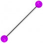 Purple/Stainless Steel Industrial Barbell