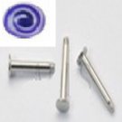 14g Blue Swirl /S.S. Steel Labret