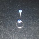 Purple/White/Slave Belly Ring