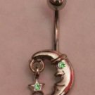 Moon & Star Belly Button Ring
