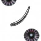 14g Black&White Striped Belly Ring
