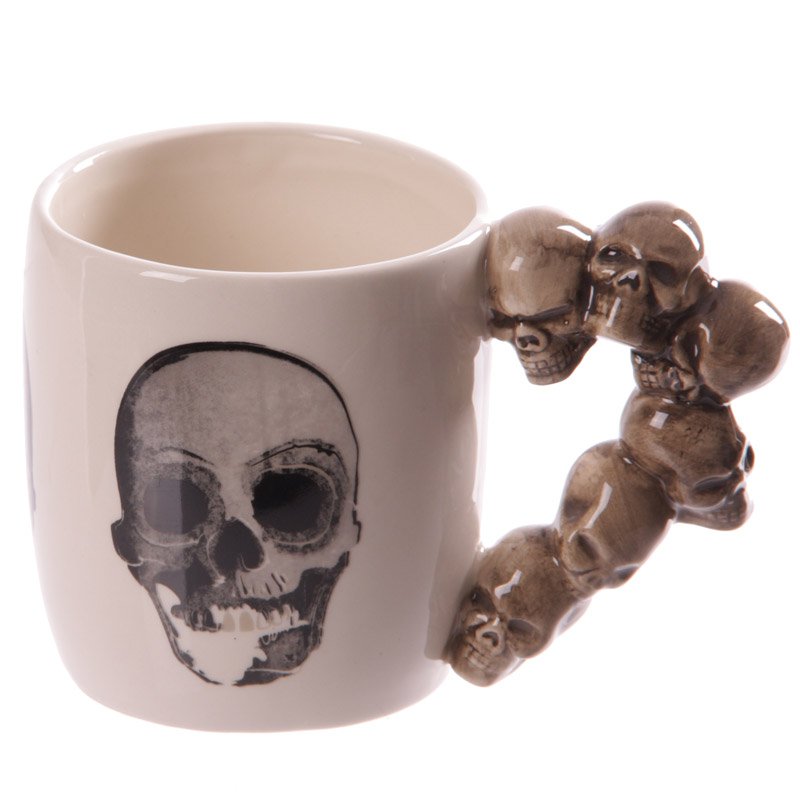 Skulls Stack Handle Ceramic Mug