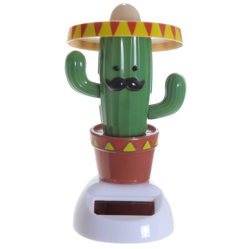 Cactus wearing Sombrero Solar Powered Pal
