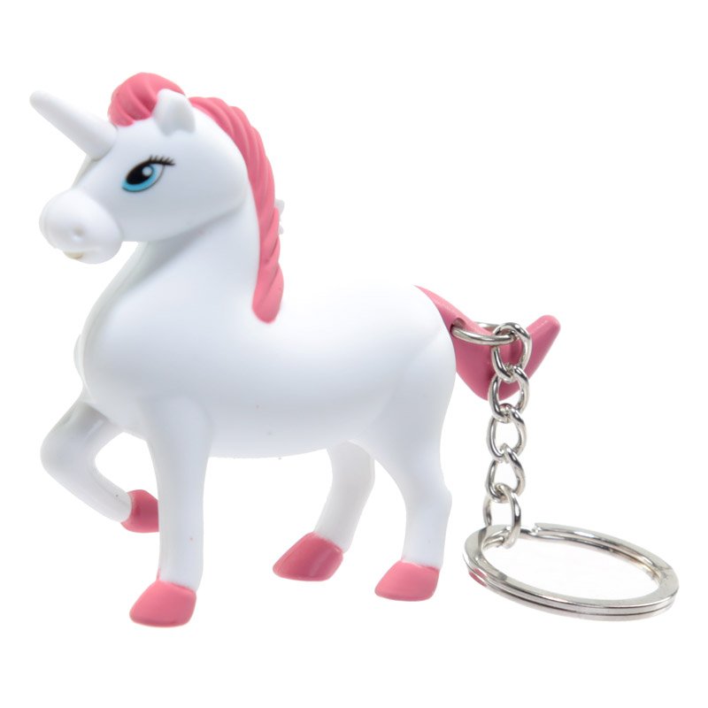 Novelty LED Keyring - Rainbow Unicorn