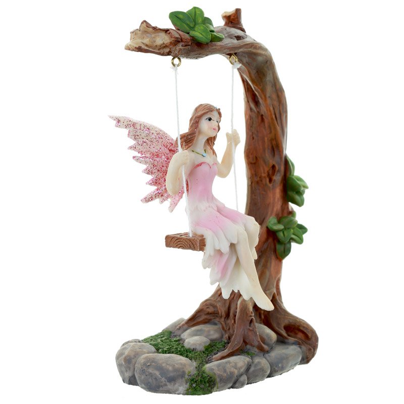 fairy on a swing figurine