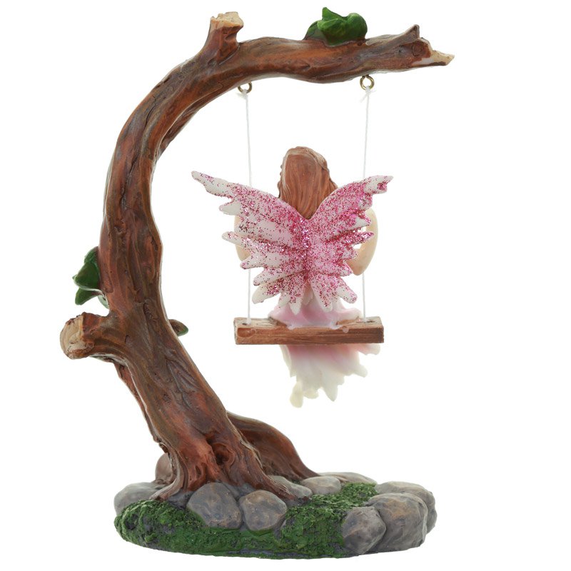 fairy on a swing figurine