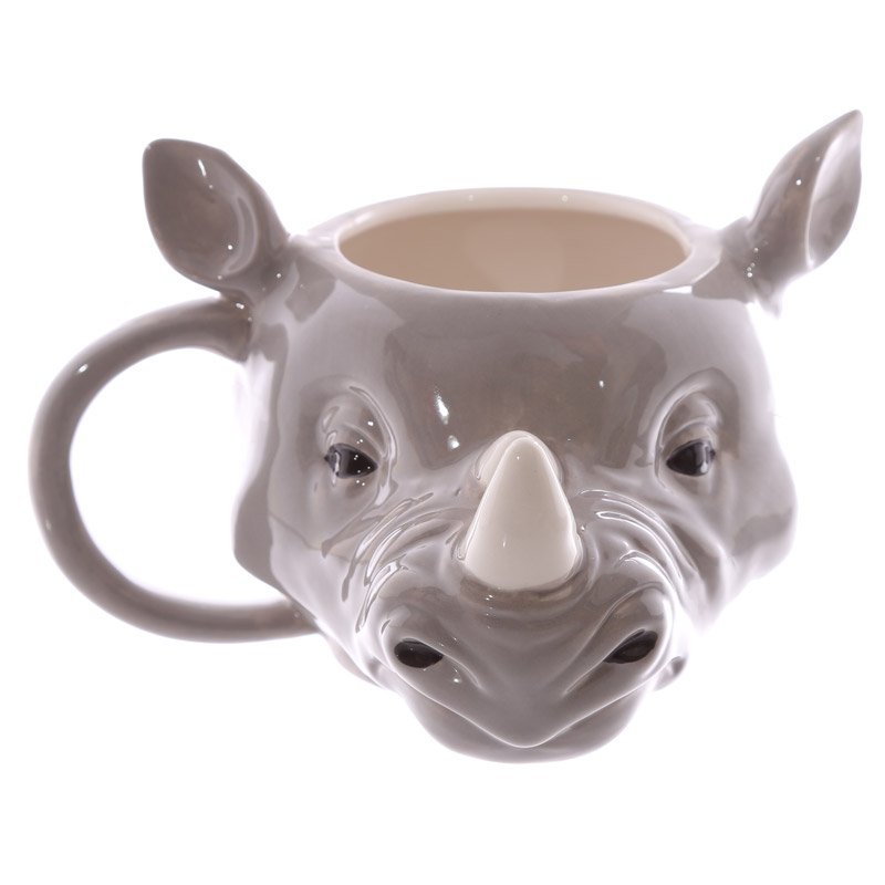 Rhino Head Ceramic Mug