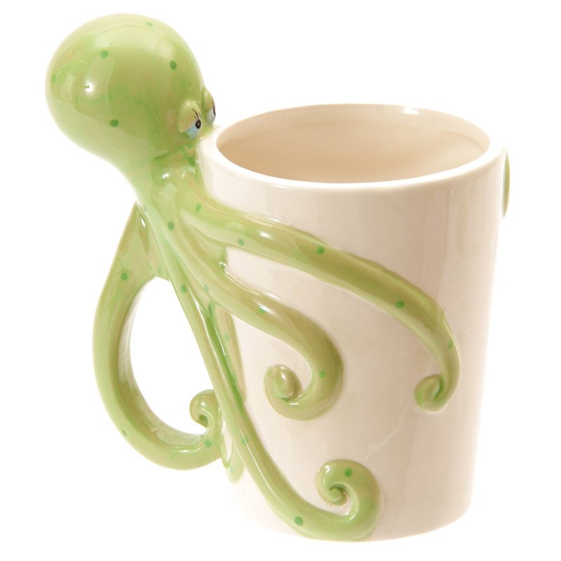 Octopus Handle Ceramic Mug