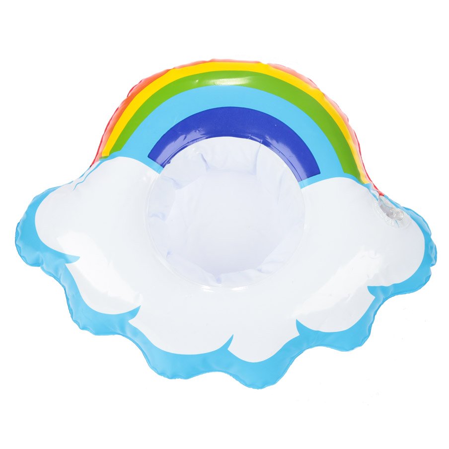 Inflatable Pool Drinks Holder - Cloud with Rainbow