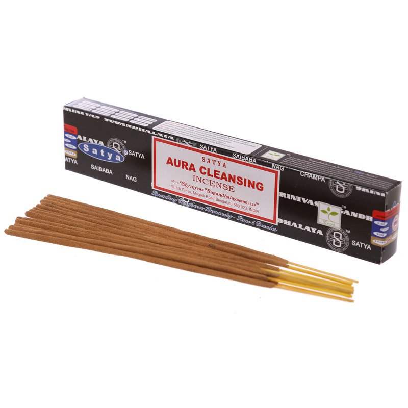Satya Nag Champa Incense Sticks - Aura Cleansing (12 Packs)