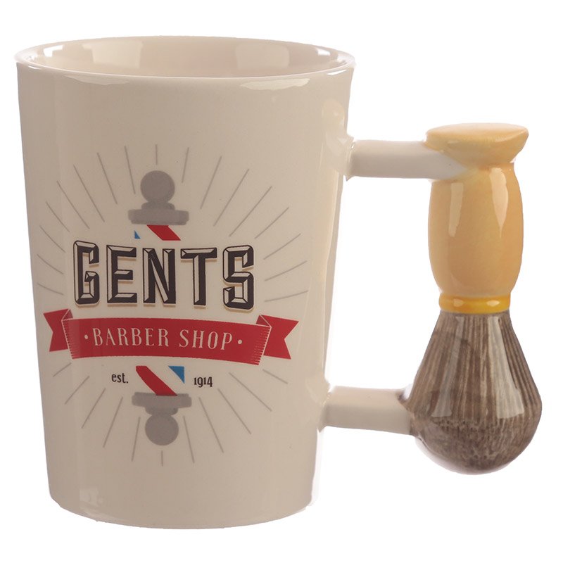 Shaped Handle Mug - Shaving Brush