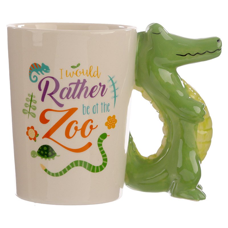 Shaped Handle Mug - Crocodile