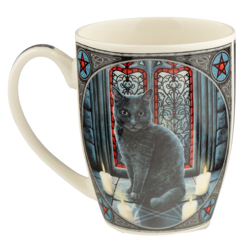 Sacred Circle Cat Bone China Mug