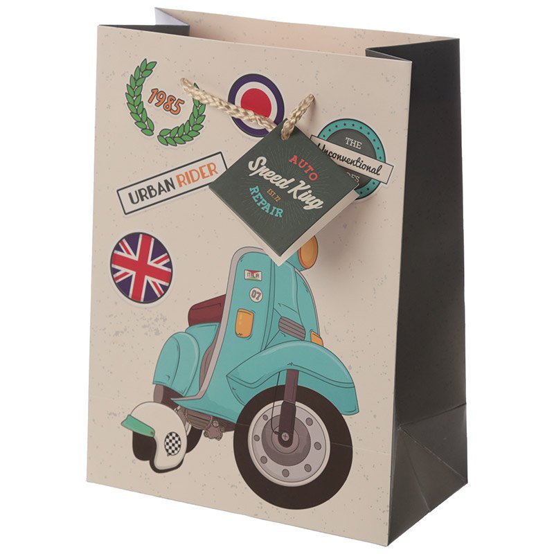 Novelty Scooter Design Medium Gift Bag