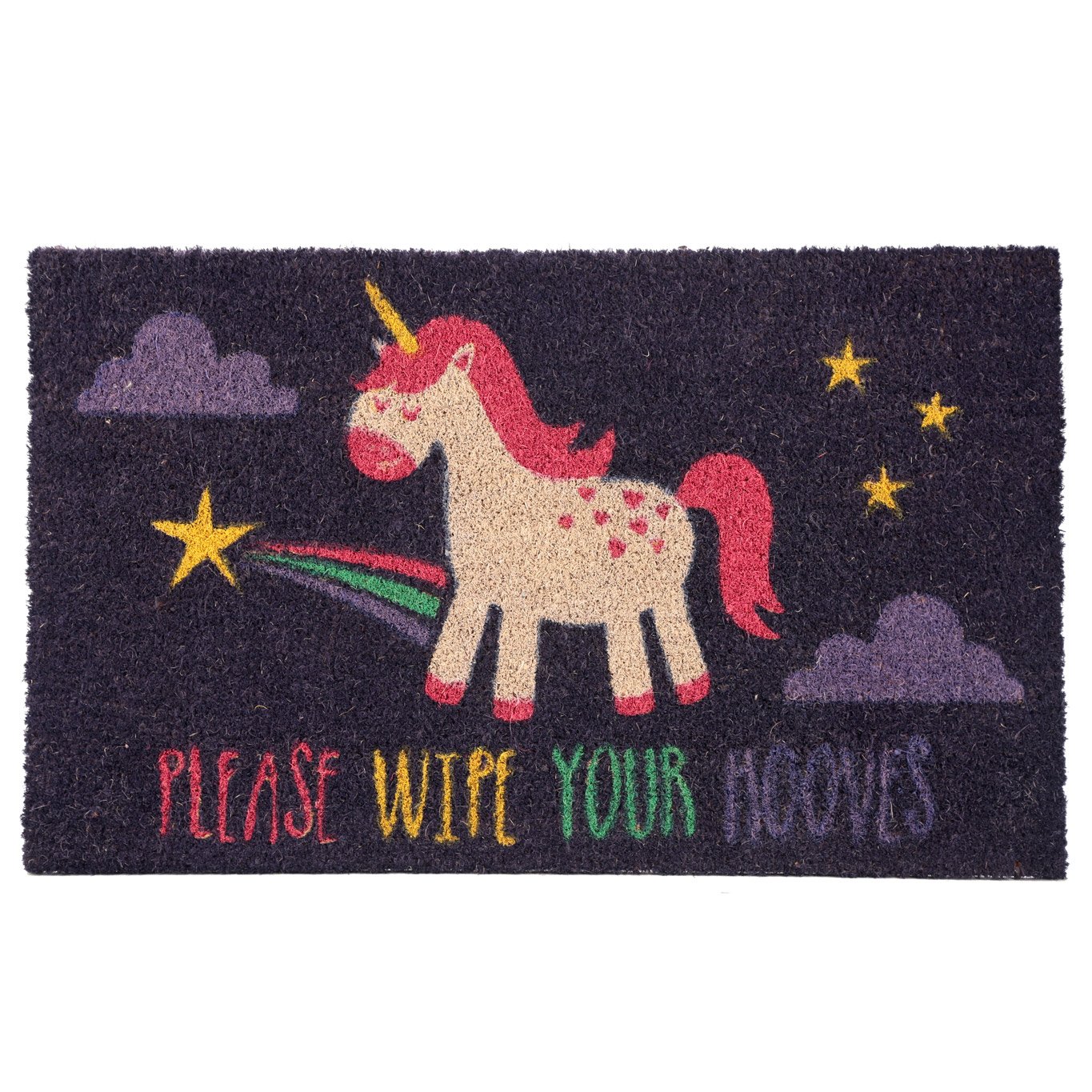 Unicorn Coir Door Mat - Please Wipe Your Hooves