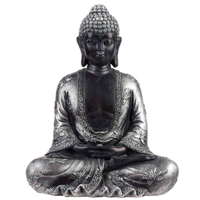Black & Silver Thai Buddha - Peace