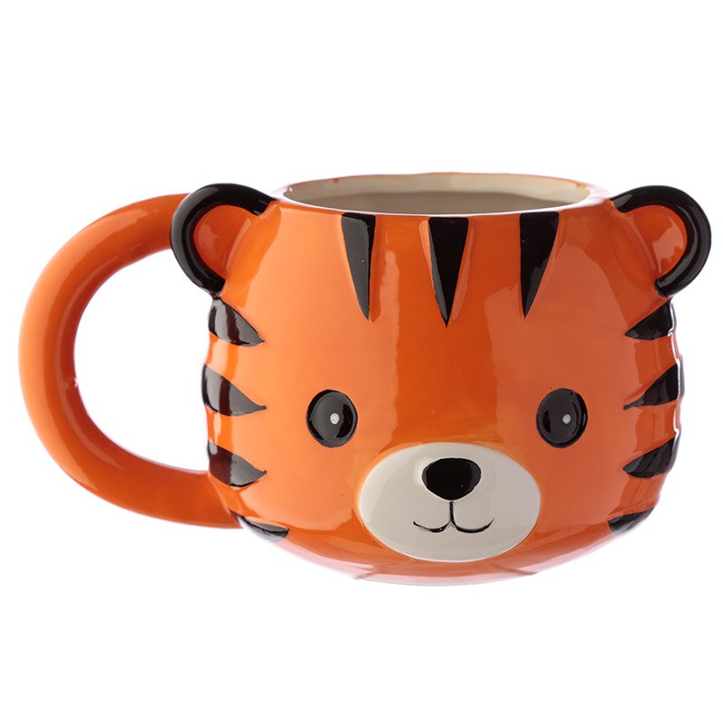 Ceramic Animal Head Mug - Tiger