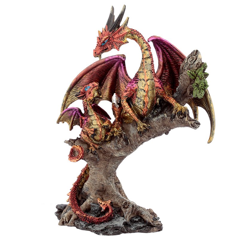 Forest Fire Mother Dragon Figurine