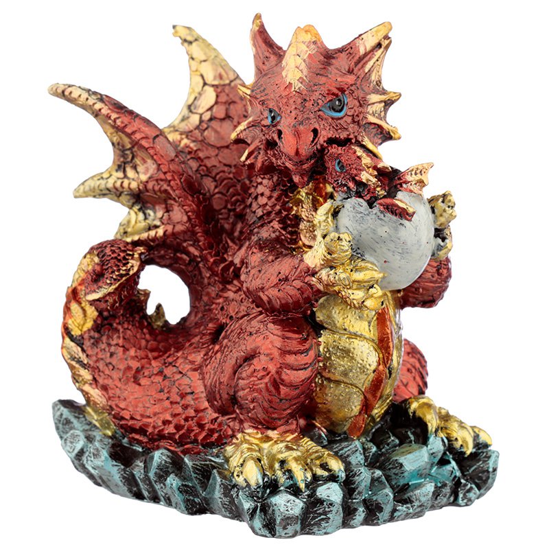 Mother and Hatching Baby Dragon Figurine
