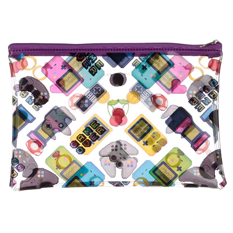 Clear PVC Toiletry Bag - Game Over
